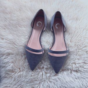 NWOT Gray Pointed Toe Flats Size 8.5